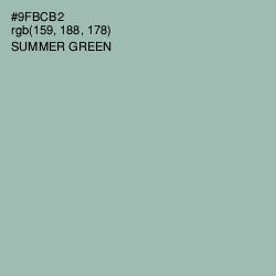 #9FBCB2 - Summer Green Color Image